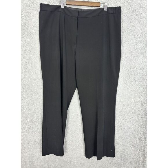 Elie Tahari Dress Pants Womens 22W‎ Black Theora Straight Leg Career Classic NWT - Picture 1 of 9